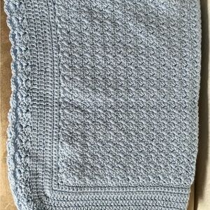 Handcrafted Blue Crochet Baby Blanket